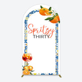 Lofaris Mediterranean Spritzy Thirty Birthday Arch Backdrop